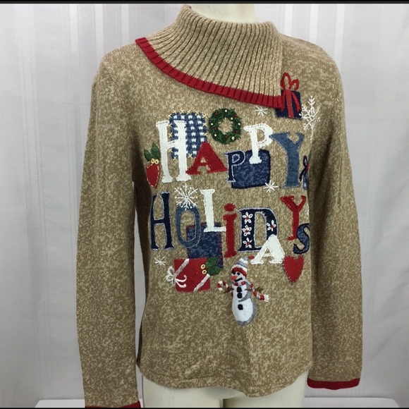 Nice Holiday knit sweater by Tiara great condition - Picture 2 of 16